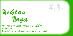 miklos noga business card